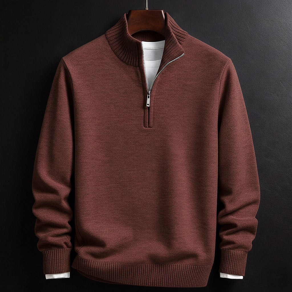 Dorian Cotton Half-Zip Sweater