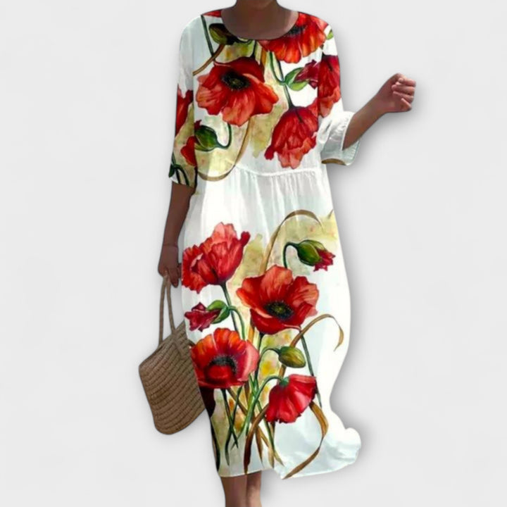 SHAE™ - Elegant Floral Maxi Dress