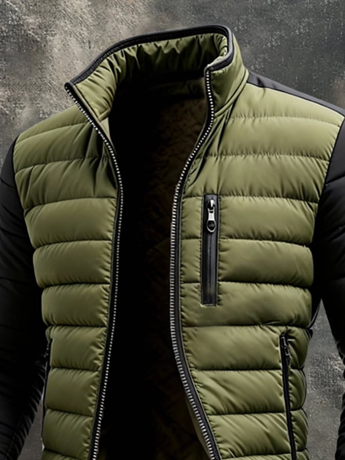 MAISON CLÉMENT UK™ | MEN'S QUILTED ZIP-UP JACKET WITH MODERN FIT