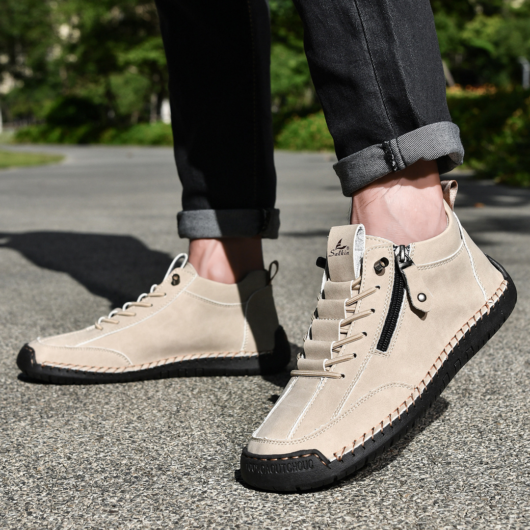 Christian™ | Men's Nubuck Shoes with Zip