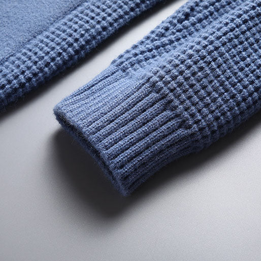 Matteo Waffle-Knit Shawl Cardigan