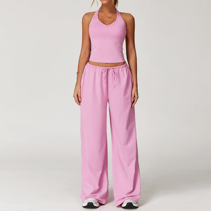 ARAYA™ - Casual Crop Tank Top and Wide Leg Pants Set