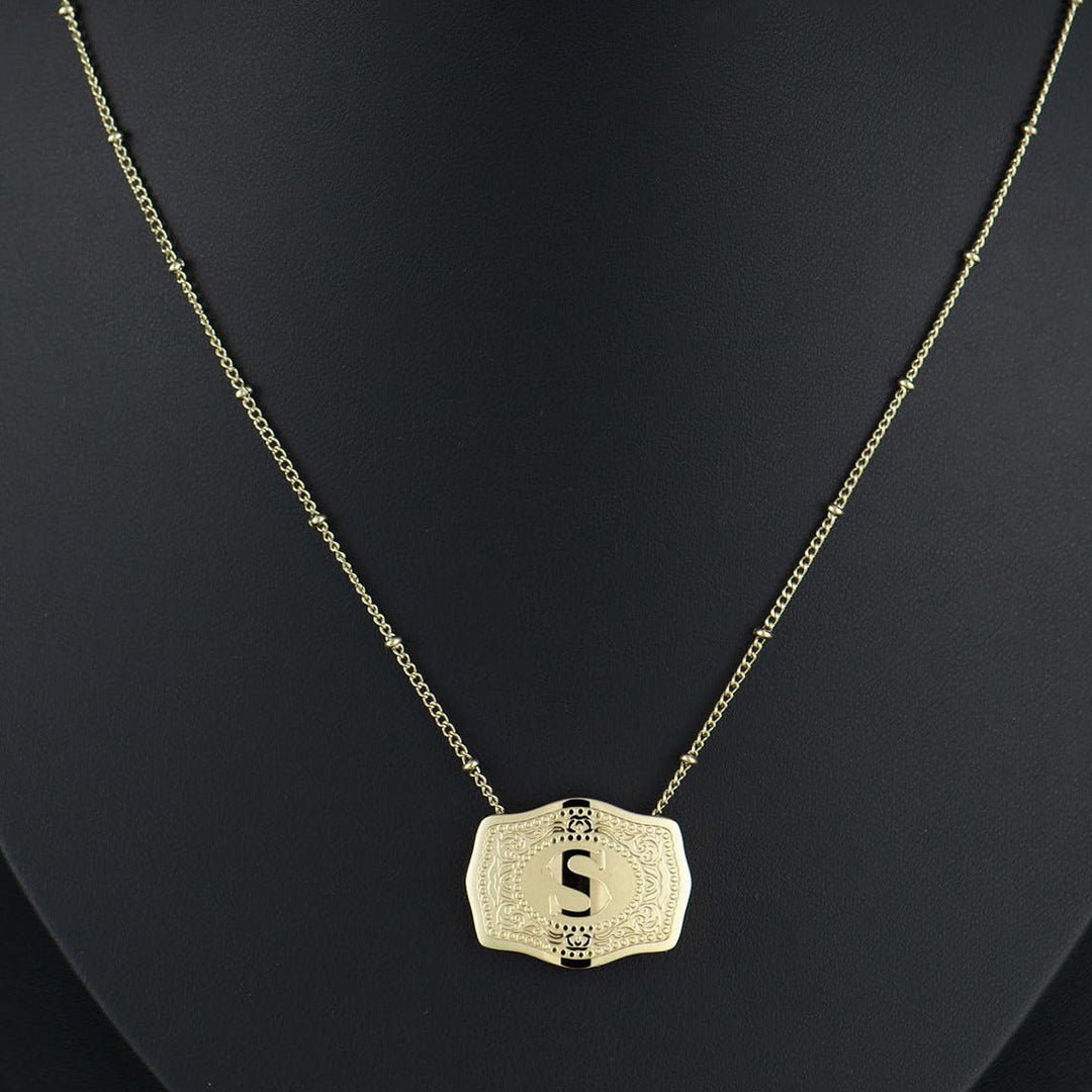 CINDY™ - Sleek Initial Letter Pendant Necklace
