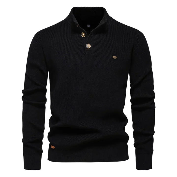 Aaron | Men's Sweater with button design