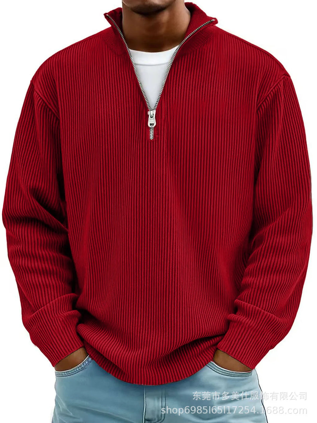 Calix™ | Modern men's jumper with half zip