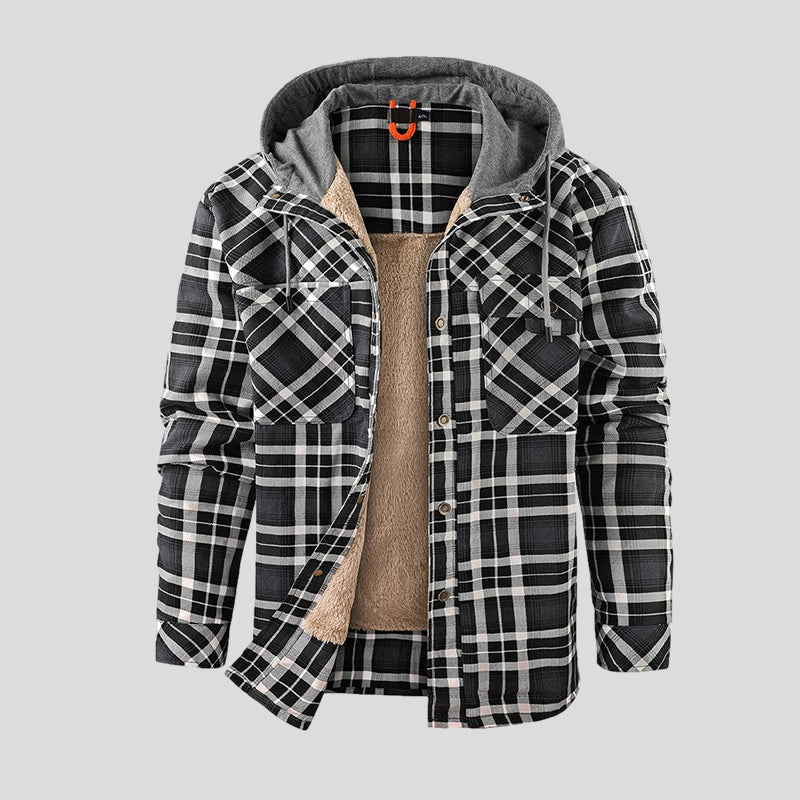Michael | Checked sherpa jacket