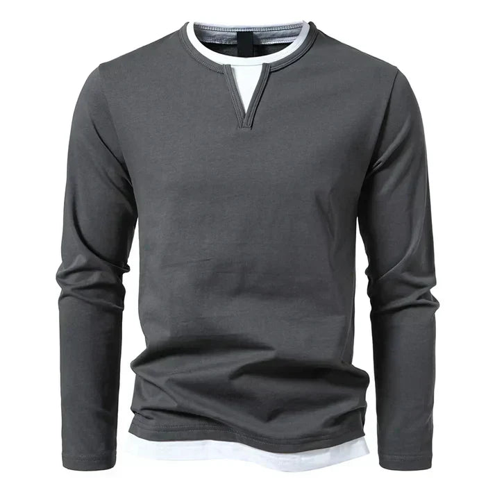 Spencer | Premium long-sleeved T-shirt in combed cotton