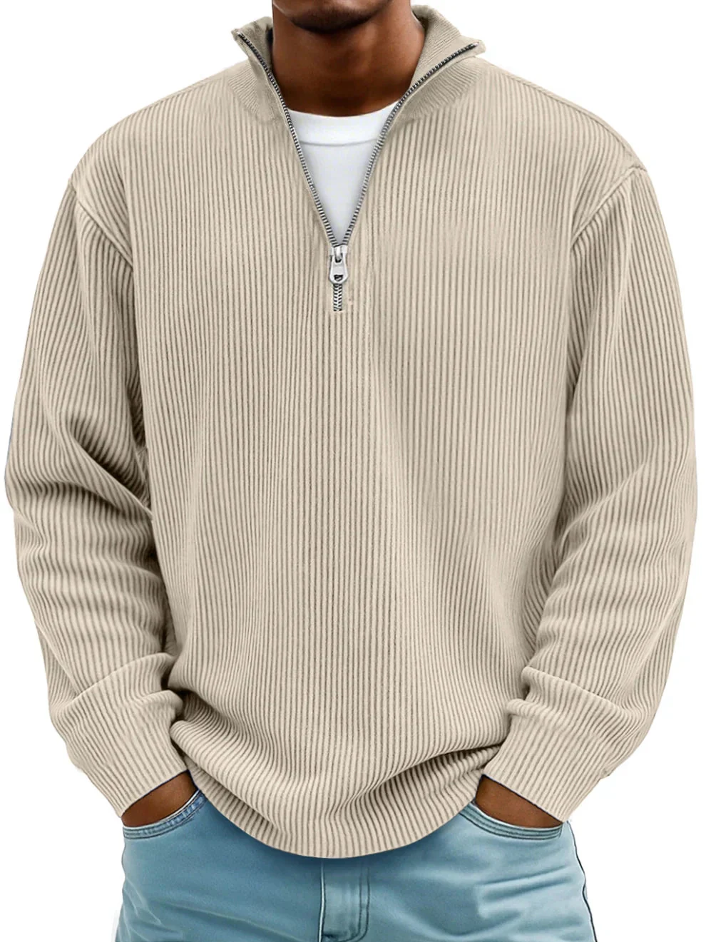 Calix™ | Modern men's jumper with half zip