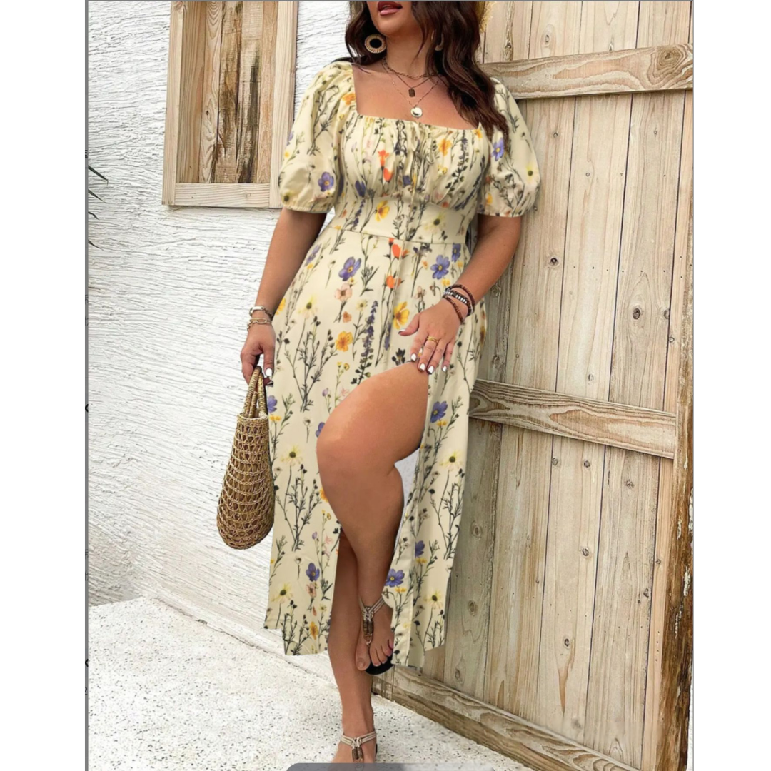 AVENNA™ – Comfy Elegant Summer Slit Dress